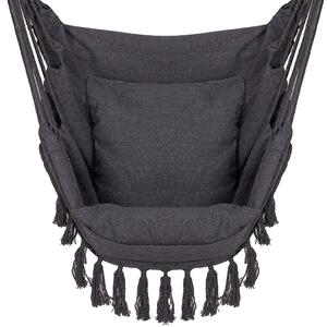 PreHouse Hojdacie kreslo so strapcami 130x100cm - šedé
