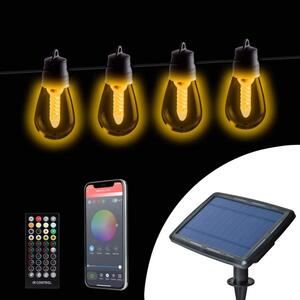 SMART solárna LED reťaz 25×LED Bluetooth 13,6 m IP65 (11744)