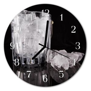 Nástenné sklenené hodiny Ľad fi 30 cm