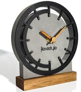 Dekorstudio Dekorstudio Drevené stolové hodiny Grey Oak