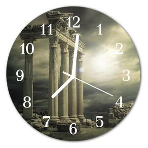 Nástenné sklenené hodiny Akropoly fi 30 cm