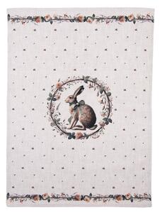 Bavlnená utierka so zajacom Natural Linen Easter - 50*70 cm - Clayre & Eef