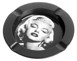 Popolník retro Marylin Monroe (kovový okrúhly popolník vo vintage štýle)