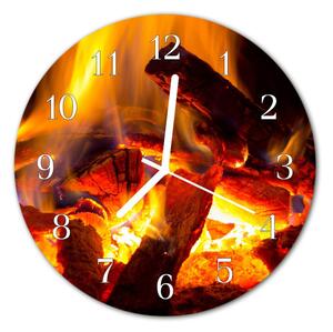 Nástenné sklenené hodiny Požiarne fi 30 cm
