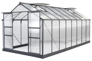 Hliníkový skleník Azalia 2,5 x 4,9 m CoverTech antracit