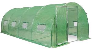Fóliovník s kovovým rámom 3x6m Garden Point zelená s dverami