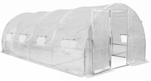 Fóliovník s kovovým rámom 3x6m Garden Point biely s dverami
