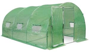 Fóliovník s kovovým rámom 3x4,5m Garden Point zelená s dverami