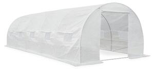 Fóliovník s kovovým rámom 3x8m biely Garden Point s dverami