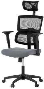 OTOČNÁ STOLIČKA, sieťovina, mikrovlákno, sivá Carryhome - Kancelárske stoličky