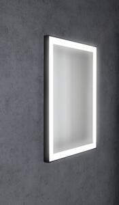 Sapho, GANO zrkadlo s LED osvetlením 60x80cm, čierna