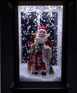 LEAN TOYS Vianočná pouličná lampa s Mikulášom 2v1 biela
