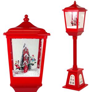 LEAN TOYS Vianočná pouličná lampa s Mikulášom a snehuliakom 2v1