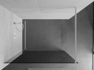Mexen Kioto, Walk-In sprchová zástena 90 x 200 cm, grafit 8 mm, biely profil, 800-090-101-20-40