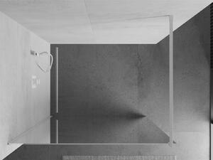 Mexen Kioto, Walk-In sprchová zástena 70 x 200 cm, lustro 8 mm, biely profil, 800-070-101-20-50
