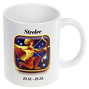 Znamenie Strelec šálka (Šálka s textom znamenie Strelec)
