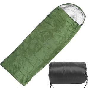 Spací vak 1,8kg zelený (Turistický spacák 220 x 75 cm)