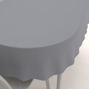 Biante Dekoračný oválny obrus Rongo RG-068 Sivý 140x160 cm