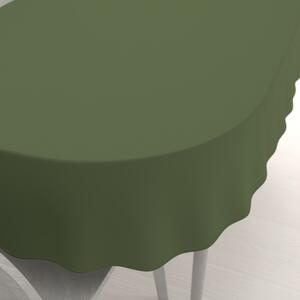 Biante Dekoračný oválny obrus Rongo RG-081 Tmavý olivovo zelený 50x100 cm