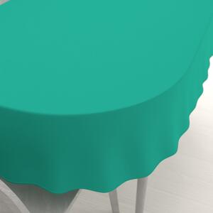 Biante Dekoračný oválny obrus Rongo RG-091 Tyrkysovo zelený 50x100 cm
