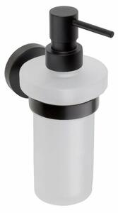 SAPHO XB100 X-Round black dávkovač mydla, mliečne sklo/čierna, 230 ml