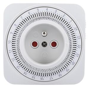 SOLIGHT Mechanický denný časový spínač 230V/16A, biely