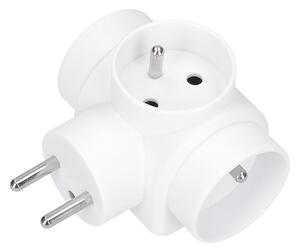 SOLIGHT Zásuvka rozbočovacia P91 3x 10A/230V/IP20, biela