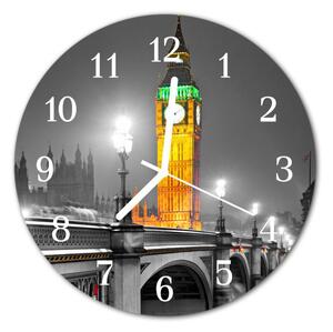 Nástenné sklenené hodiny Veľký ben fi 30 cm