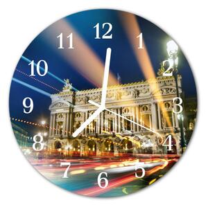 Nástenné sklenené hodiny Svetlý fi 30 cm