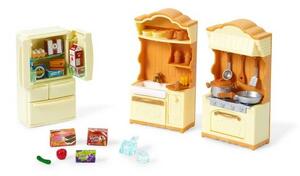 Sylvanian Families set - kuchynská linka s chladničkou