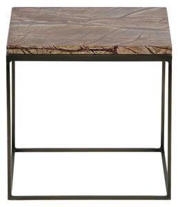Medený Odkladací stolík s mramorovou doskou Mellow – sada 2 ks 45 × 40 × 40,35 × 36 × 36 cm BEPUREHOME