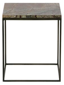 Medený Odkladací stolík s mramorovou doskou Mellow – sada 2 ks 45 × 40 × 40,35 × 36 × 36 cm BEPUREHOME