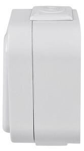 SOLIGHT Vypínač do vlhka IP44, jednopólový, biely