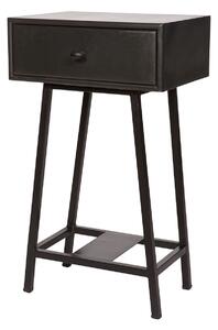 Čierny Odkladací stolík Skybox 70 × 45 × 30 cm BEPUREHOME