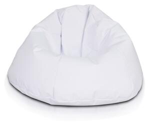 INTERMEDIC SK - Sedací vak Relax 110x70 cm | kreslo na oddych z ekokože alebo polyesteru, 300 l Farba: NC03 - Biela (Polyester)