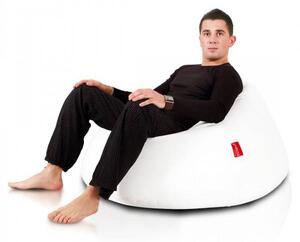 INTERMEDIC SK - Sedací vak Relax 110x70 cm | kreslo na oddych z ekokože alebo polyesteru, 300 l Farba: E01 - Biela (ekokoža)