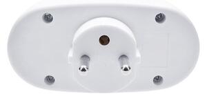 SOLIGHT Zásuvka rozbočovacia 2 x 10A, biela, vypínač