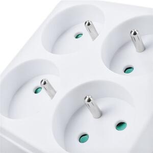 SOLIGHT Zásuvka rozbočovacia 4 x 10A, biela