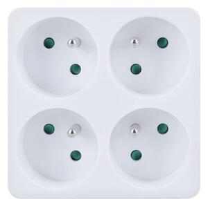 SOLIGHT Zásuvka rozbočovacia 4 x 10A, biela