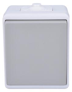 SOLIGHT Vypínač do vlhka IP54, č. 1 jednopólový, sivý