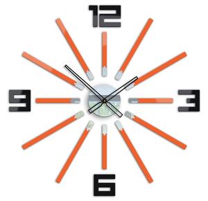 ModernClock 3D nalepovacie hodiny Briliant oranžové