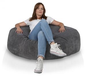 Sedací vak Island štruktúrovaný Farba: SZ90 - tm. sivá