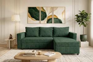 ROHOVÁ SEDAČKA, textil, zelená P & B - Sedačky, Online Only