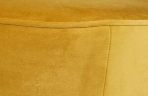 Žltá Zamatová pohovka Sara 73 × 110 × 72 cm WOOOD