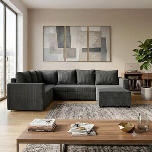 SEDACIA SÚPRAVA, textil, tmavosivá P & B - Sedačky, Online Only