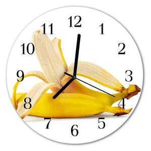 Nástenné sklenené hodiny Banány fi 30 cm
