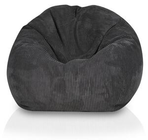Sedací vak z manšestru – pohodlné kreslo na leňošenie a relax Farba: SZ90 - tm. sivá