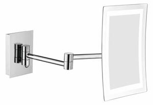 SAPHO MW834 kozmetické zrkadlo s LED osvetlením hranaté, chróm