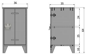 Drevený nočný stolík Kluis 63,5 × 37 × 35 cm WOOOD