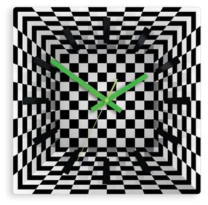 ModernClock Nástenné hodiny Ilusion čiernobiele
